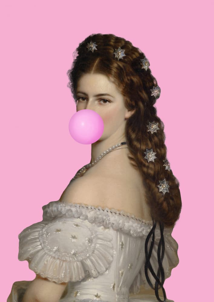 Pink Bubblegum Empress by Talitha McQueen — canvas wall art
