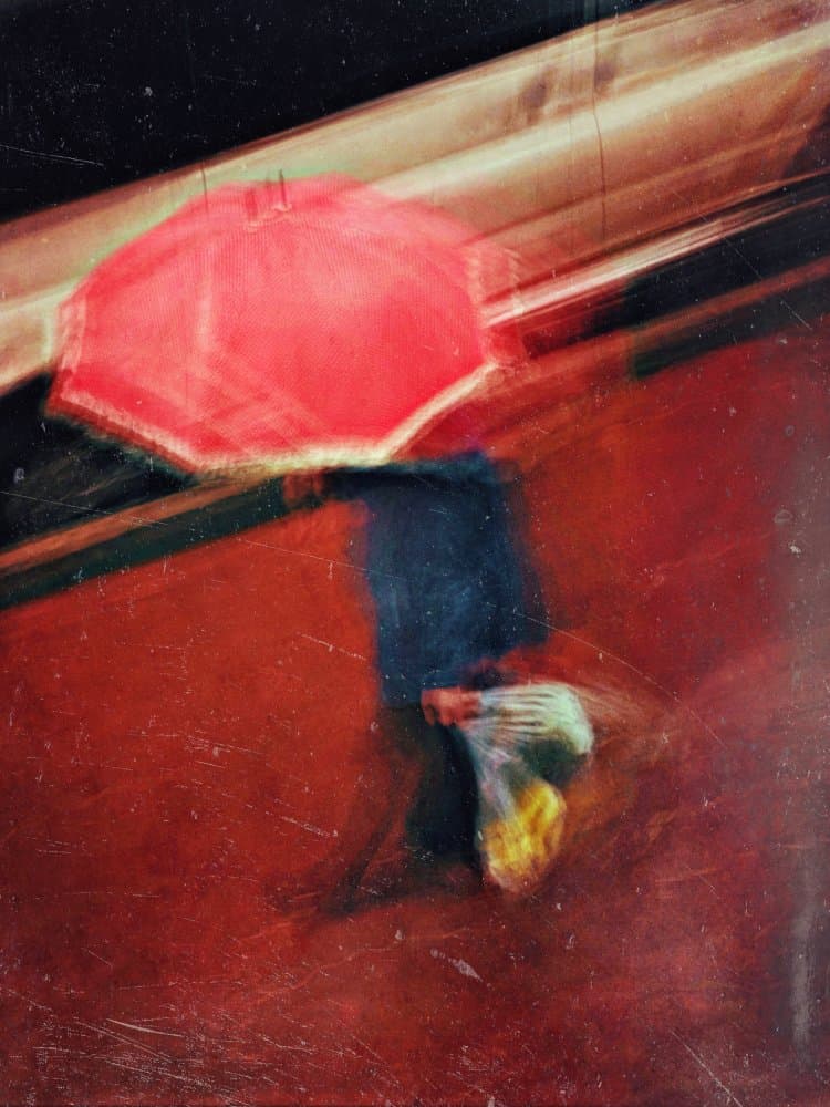 Dynamic Red Umbrella by Yalım Vural — canvas wall art