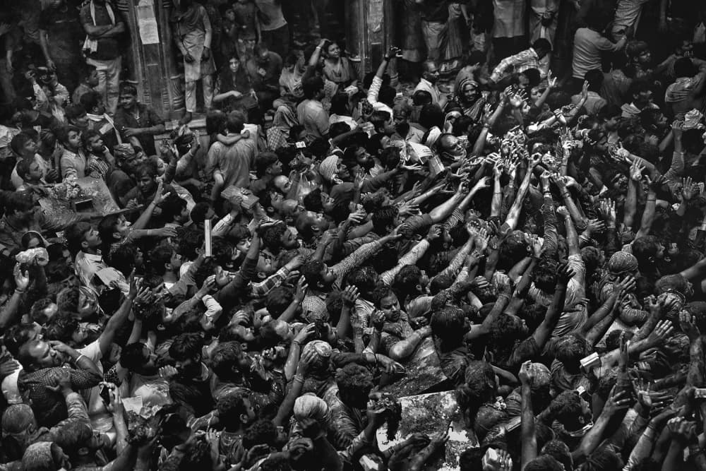 Raised Hands Festival by Shaibal Nandi — canvas wall art