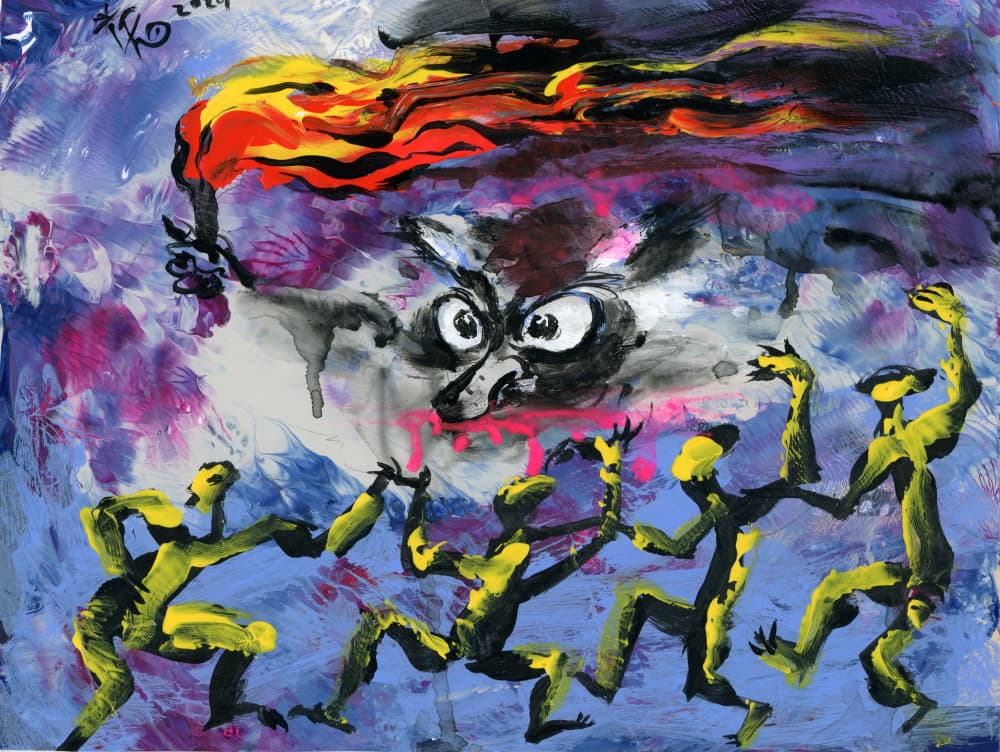 Primitive Spirit Dance by Kanat Ibragimov — canvas wall art