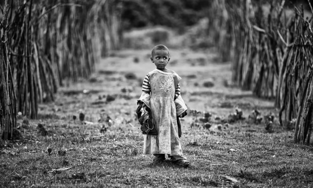 Young African Girl Portrait by Goran Jovic — canvas wall art