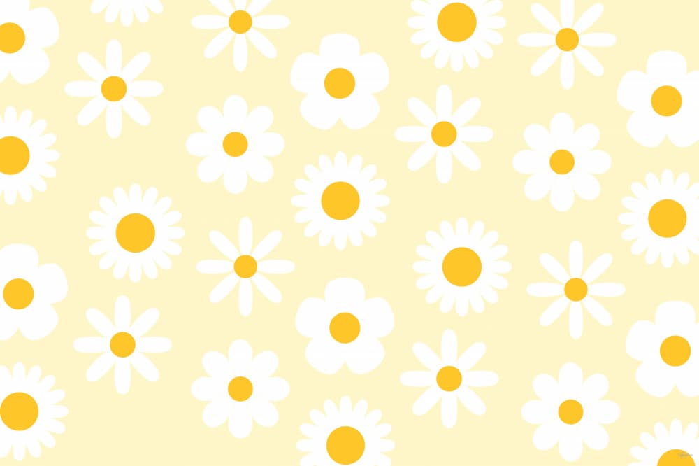 Happy Daisy Pattern by Sue Skellern — canvas wall art
