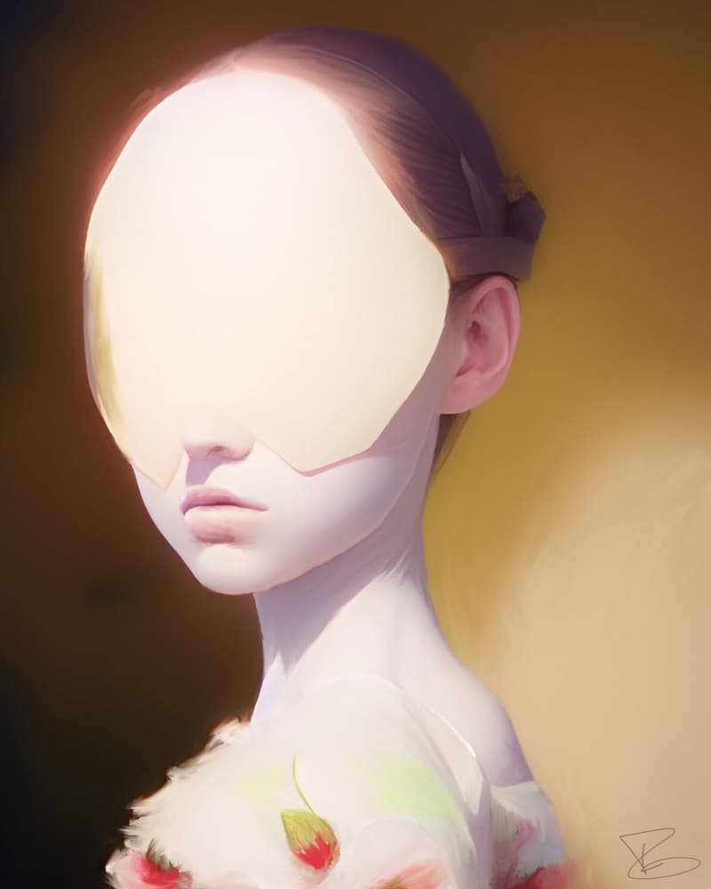 Mysterious Ethereal Portrait by Ruth Day — canvas wall art