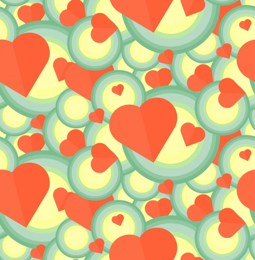 Sweet Heart Pattern by Marika Barsrsind — canvas wall art