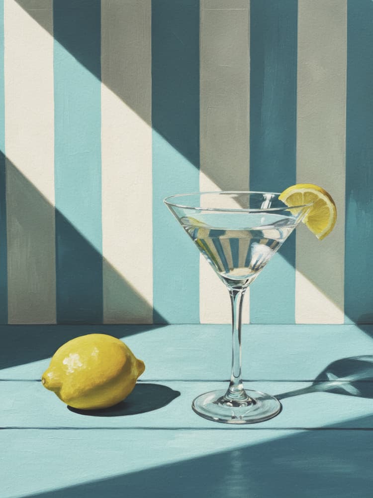 Refreshing Martini Stripes by Andreas Magnusson — canvas wall art