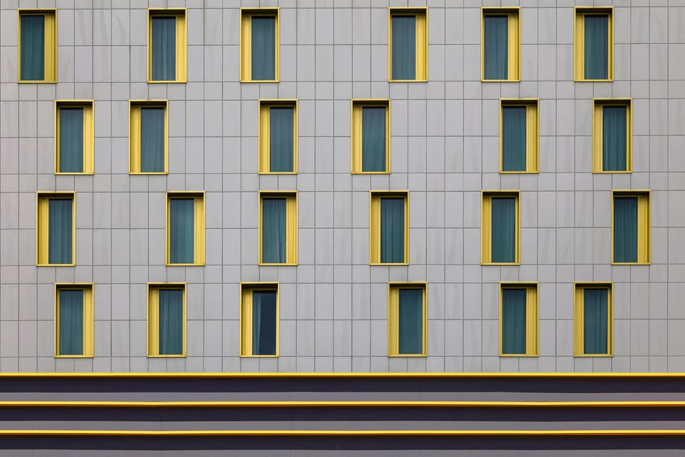 Yellow Window Grid by Theo Luycx — canvas wall art
