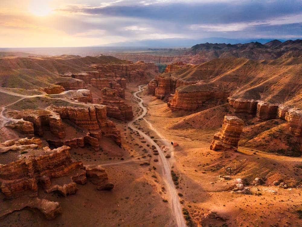 Golden Canyon Sunset by Artem Fomenko — canvas wall art