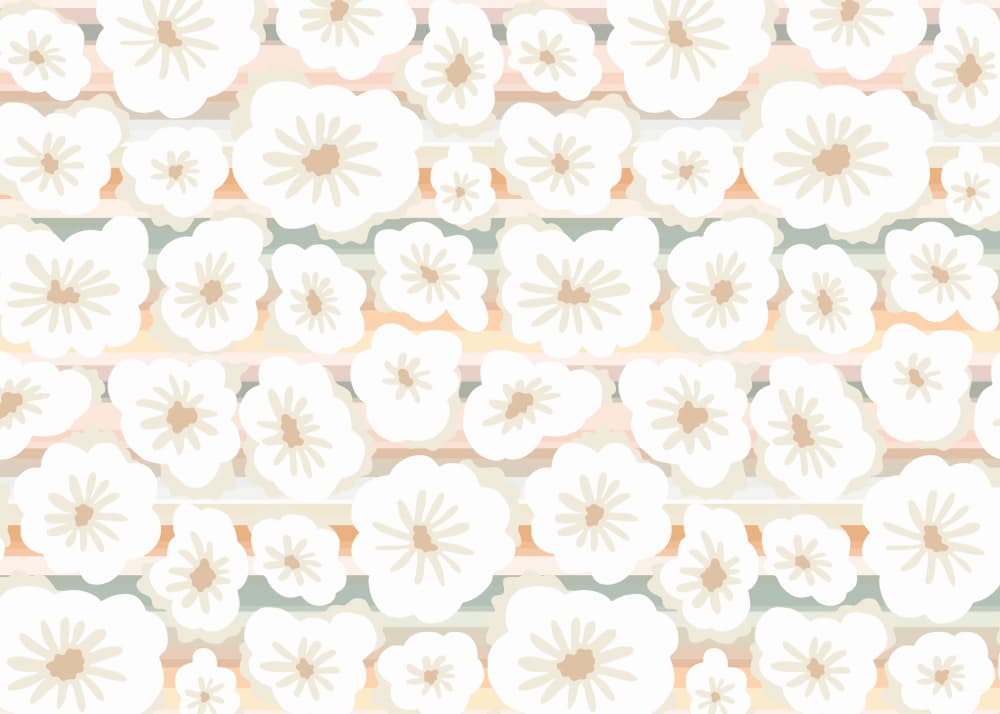 Pastel Floral Stripes by Sue Skellern — canvas wall art