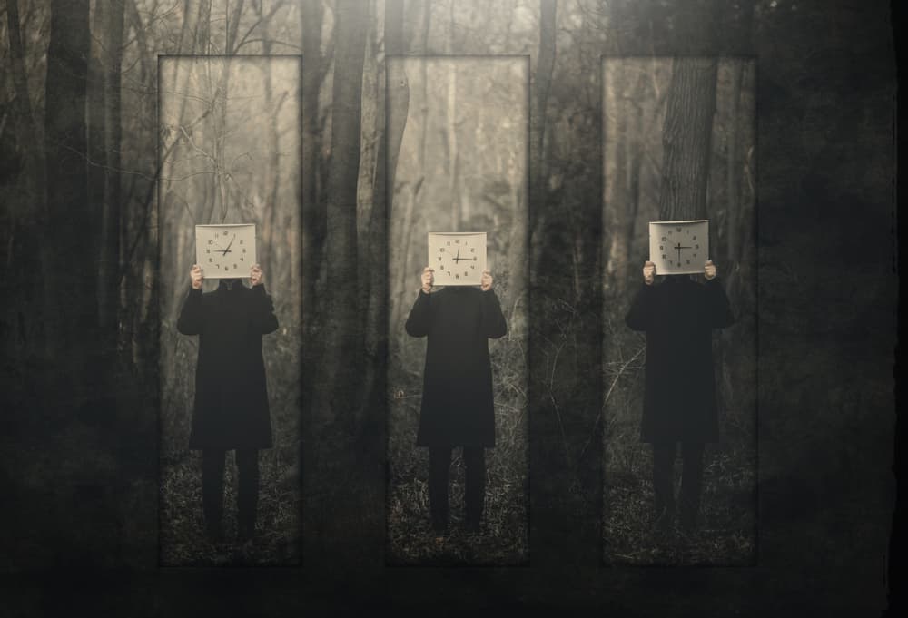 Enigmatic Forest Clocks by Takashi Suzuki — canvas wall art