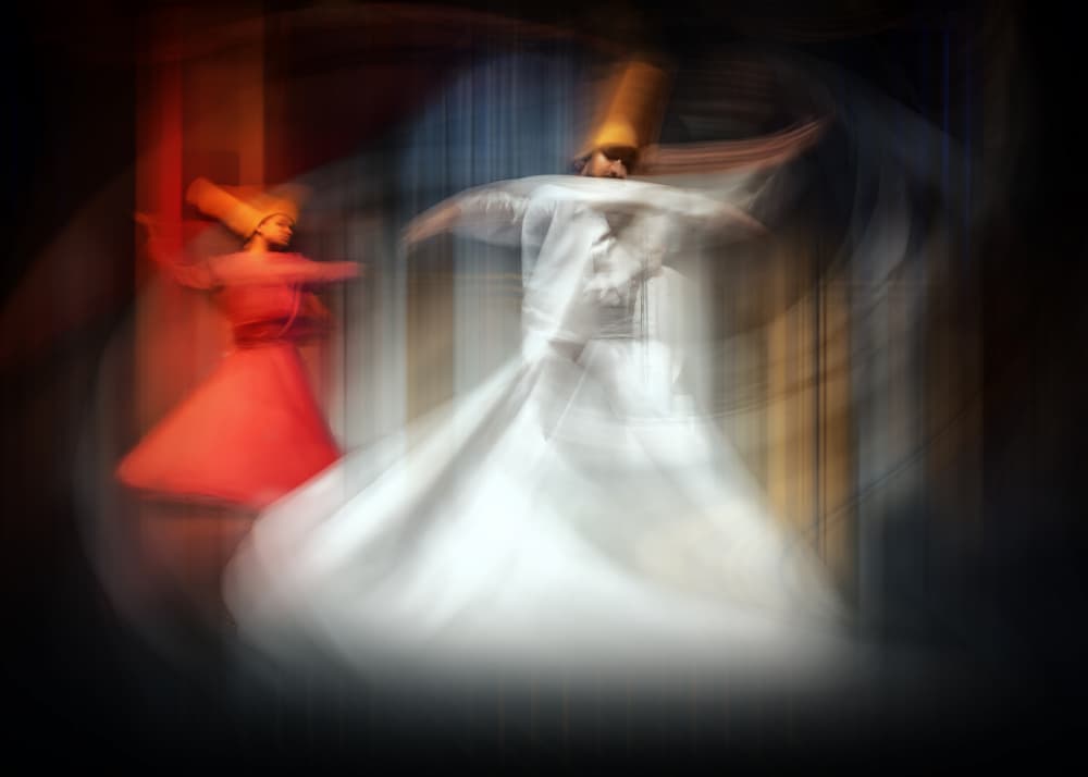 Spiritual Whirling Dancers by Mohamed Shawki — canvas wall art
