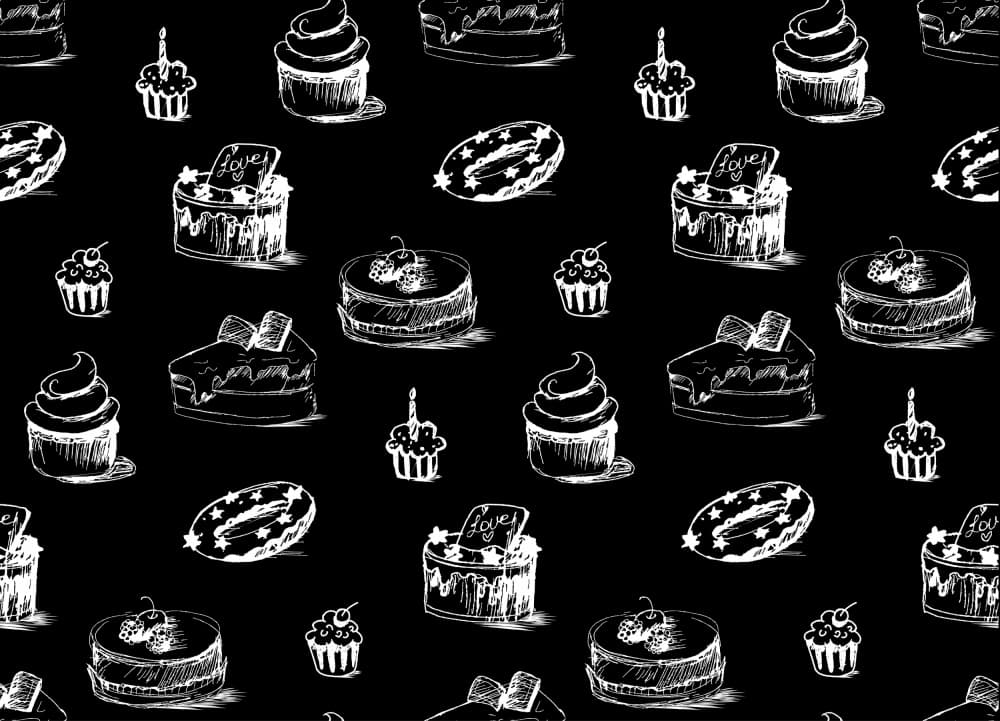 Sweet Dessert Pattern by Marika Barsrsind — canvas wall art