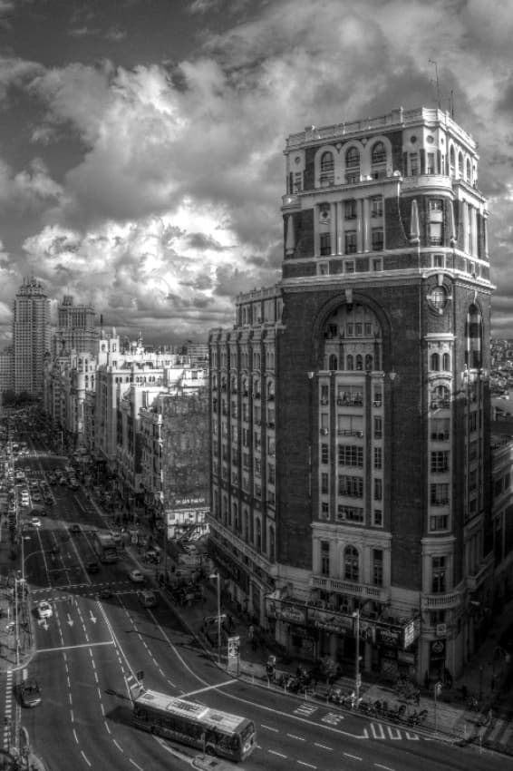 Historic City Street View by Felipe Gabaldon — canvas wall art