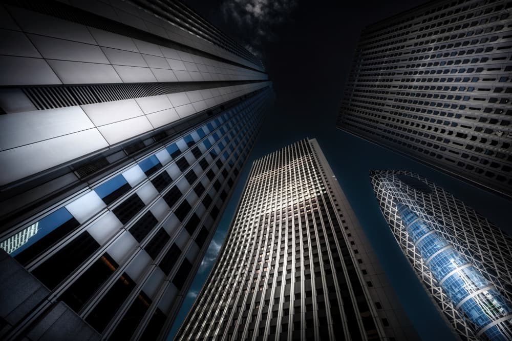 Skyscrapers Looking Up by Daiki Suzuki — canvas wall art