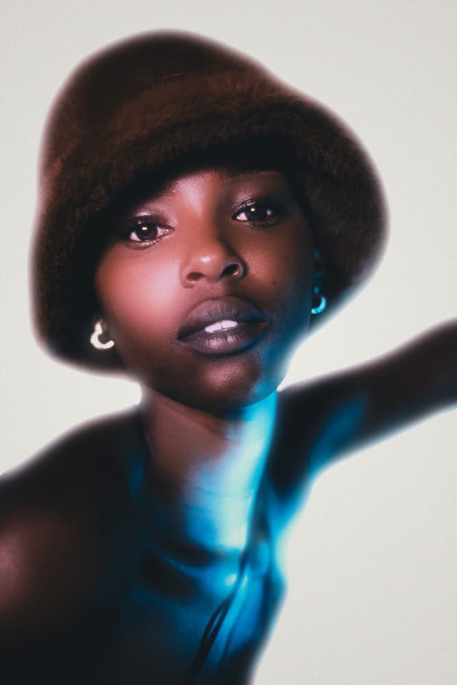 Stylish Woman Blue Light by Steffen Lauterbach — canvas wall art
