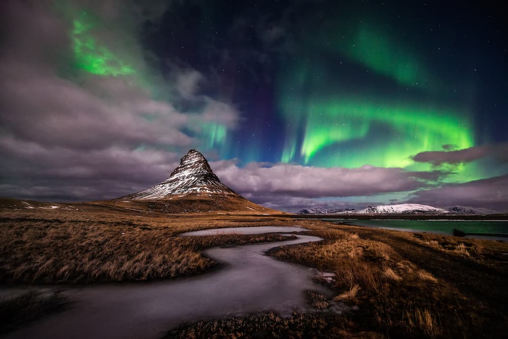 Aurora Over Winter Peak by David Martin Castan — canvas wall art