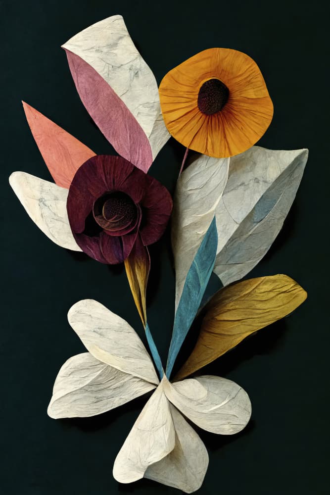 A Paper Bouquet by Treechild — canvas wall art