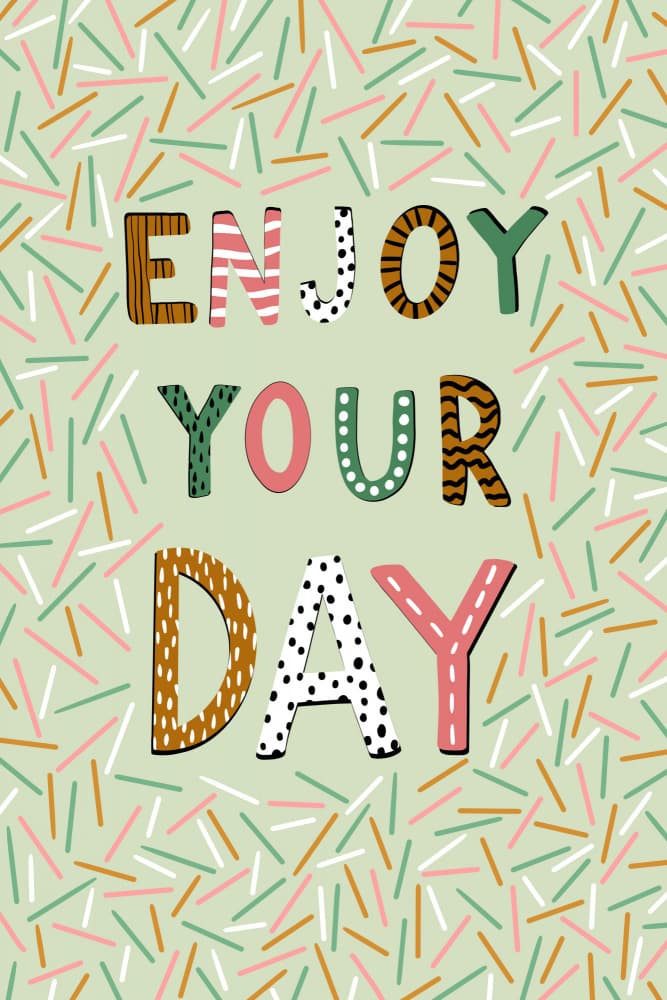 Colorful Enjoy Your Day by EMELIEmaria — canvas wall art