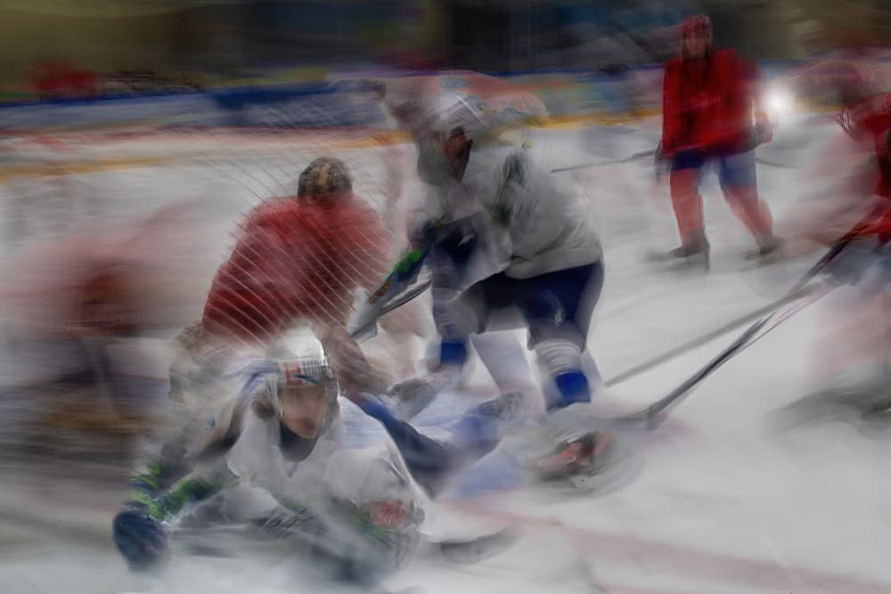 Dynamic Ice Hockey Motion by Milan Malovrh — canvas wall art
