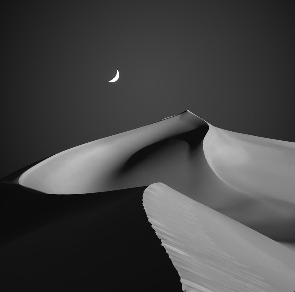 Desert Moonscape by Shanyewuyu — canvas wall art