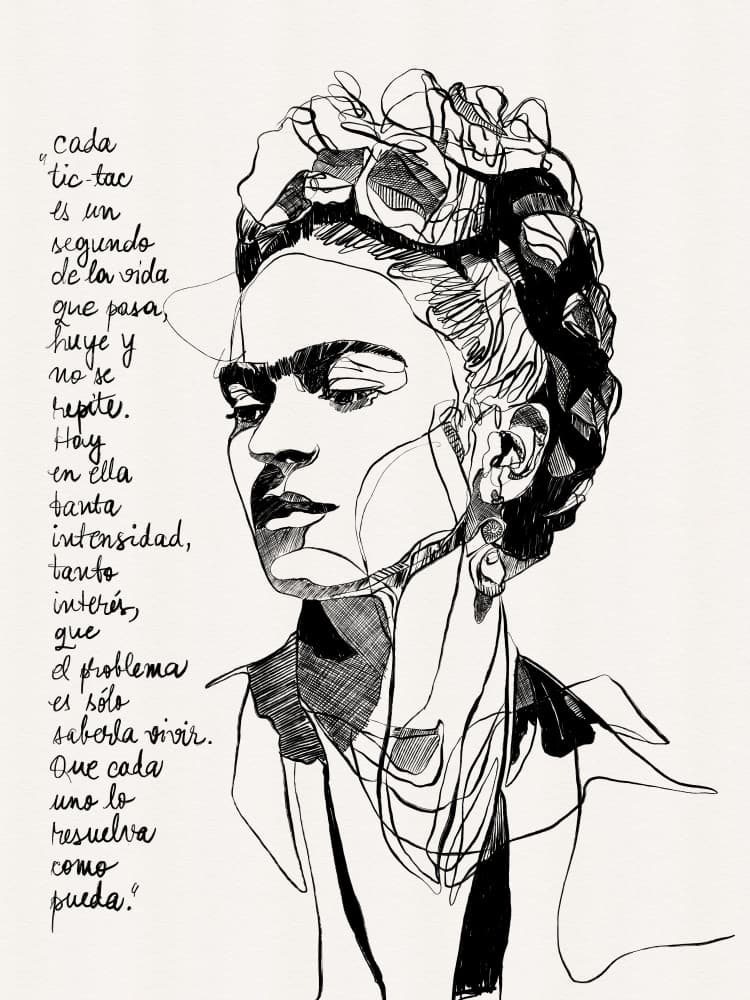 Frida Kahlo Inspirational Quote by CATS AND DOTZ — canvas wall art