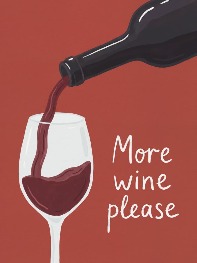 More Wine Please by Andreas Magnusson — canvas wall art