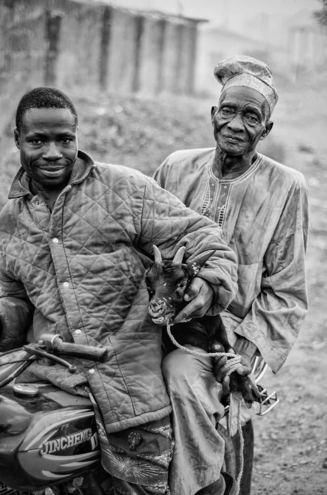 Generations with a Goat by Mallal Moshe — canvas wall art