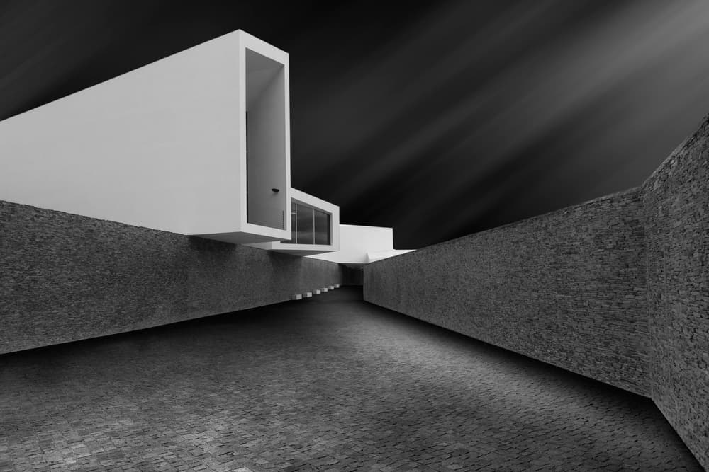 Sleek Geometric Architecture by Olavo Azevedo — canvas wall art