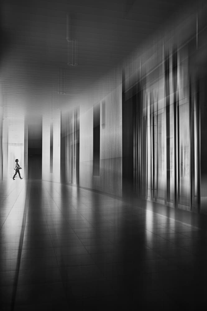 Modern Corridor Stroll by MingLun Tsai (蔡明倫) — canvas wall art