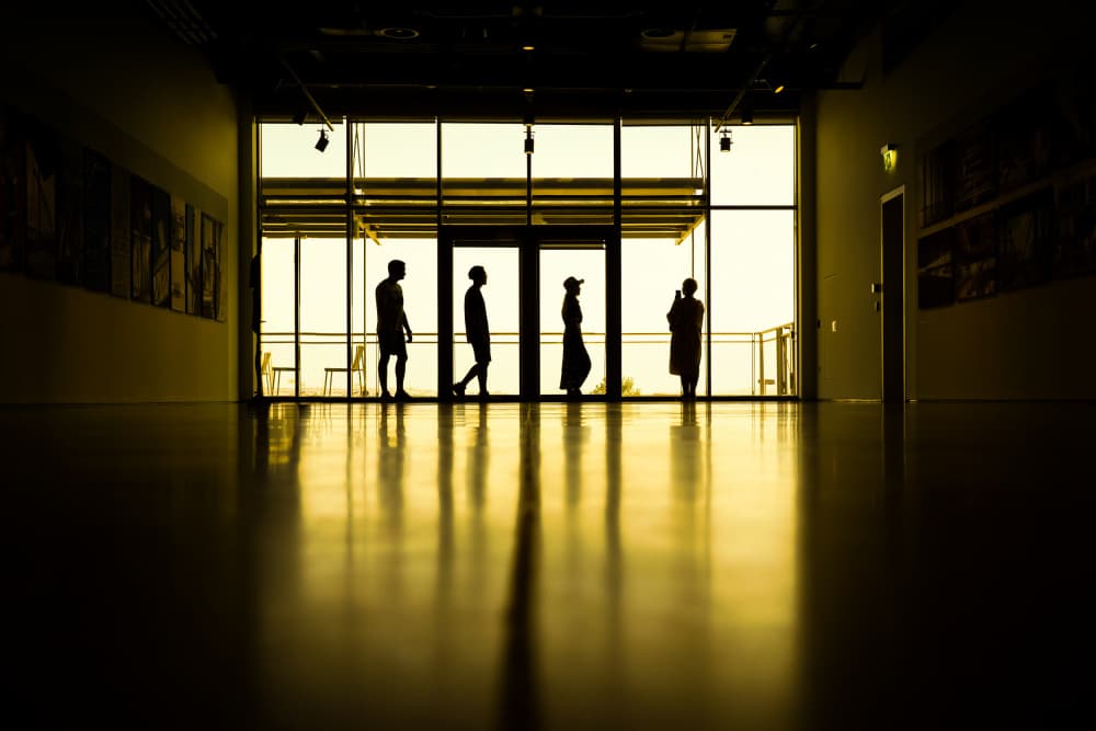Silhouettes in Golden Light by Seray AK — canvas wall art