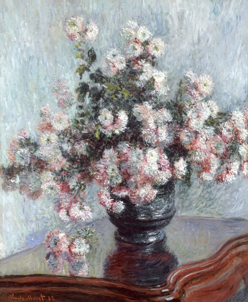 Chrysanthemums by Claude Monet — canvas wall art