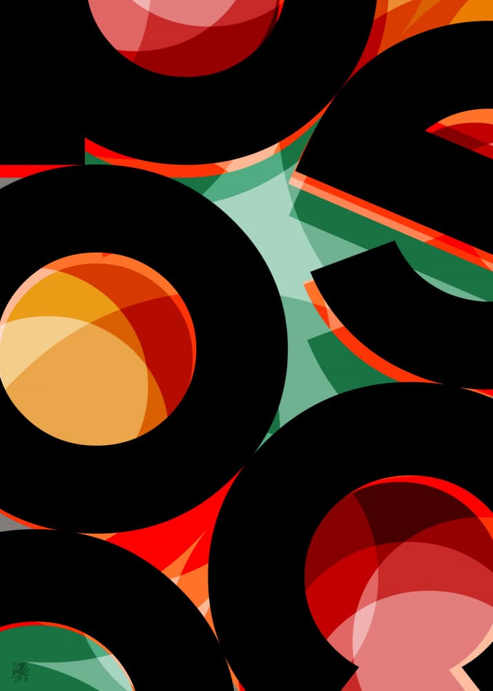 Colorful Geometric Abstract by Osvaldo Russo — canvas wall art