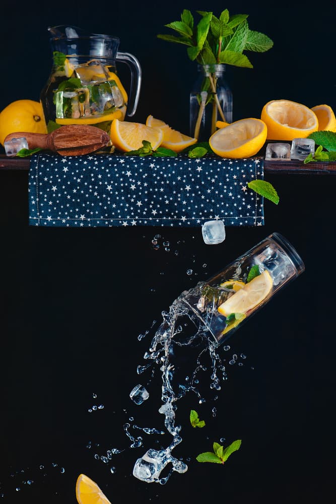 Refreshing Lemon Splash by Dina Belenko — canvas wall art