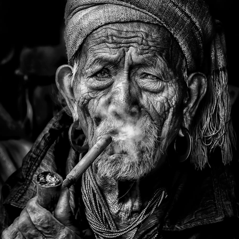 Wise Old Smoker by Sergio Pandolfini — canvas wall art