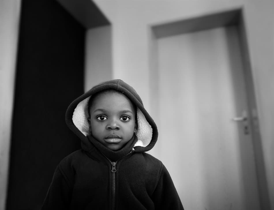 Serious Young Child by Christoph Hessel — canvas wall art
