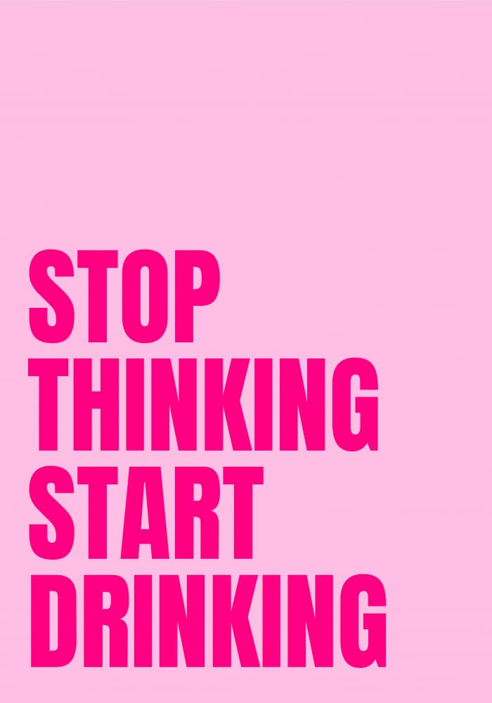Drink Over Think by Athene Fritsch — canvas wall art