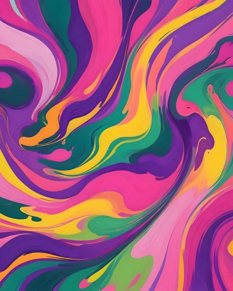 Vibrant Abstract Swirl by Uma Gokhale — canvas wall art
