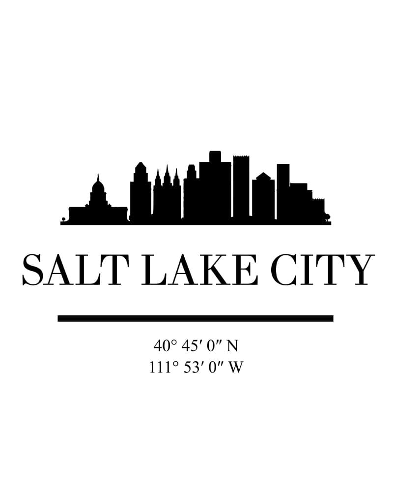 Salt Lake City Skyline by Emiliano Deificus — canvas wall art