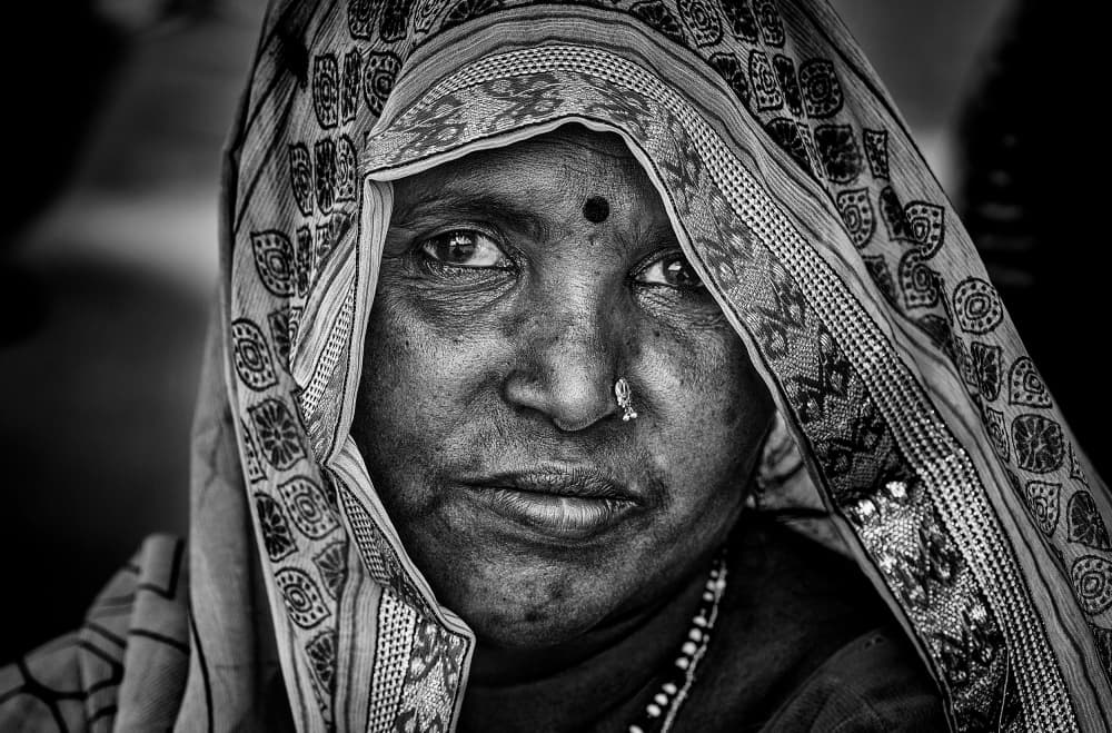 Gazing Indian Woman by Joxe Inazio Kuesta Garmendia — canvas wall art