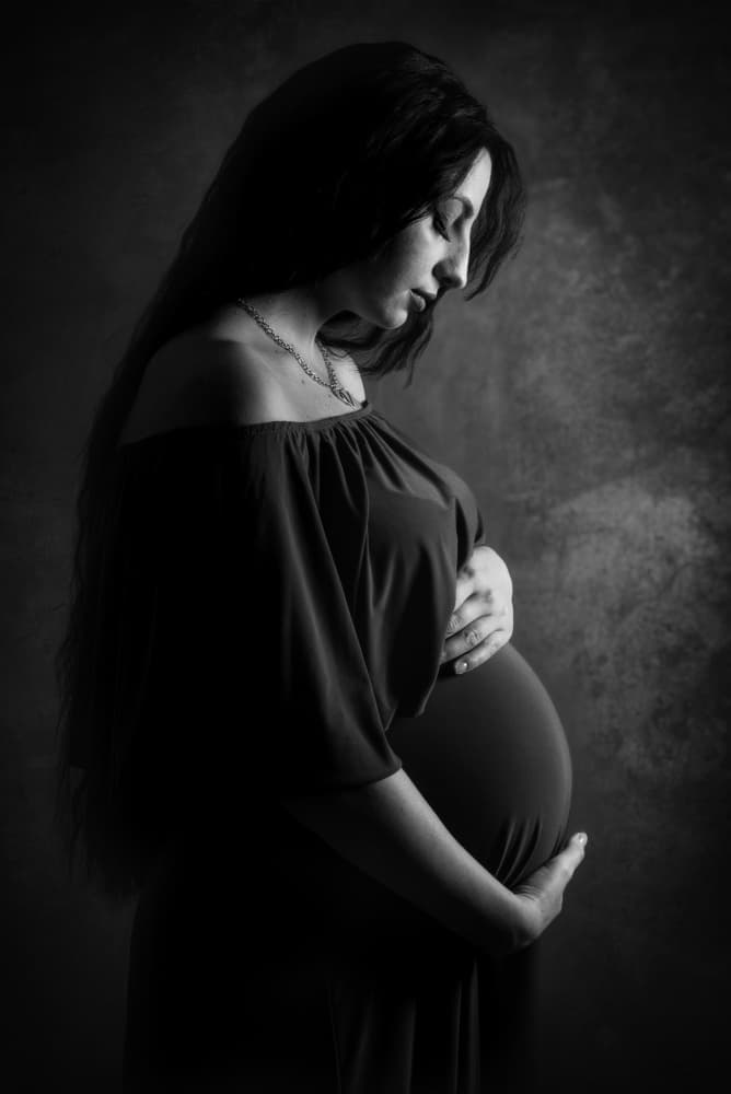 Serene Expectant Mother by Grigore Roibu — canvas wall art