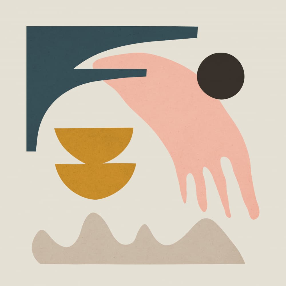 Muted Abstract Hand Forms by Vitor Costa — canvas wall art