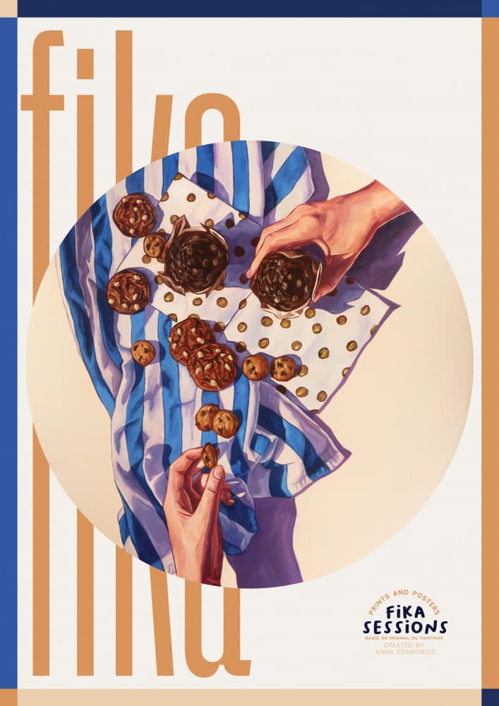 Fika Coffee Break by Anna Zdanowicz — canvas wall art