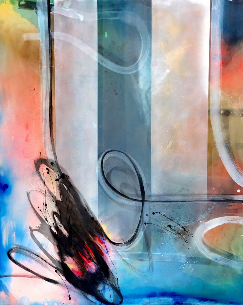 Vibrant Abstract Flow by POOVI ART — canvas wall art