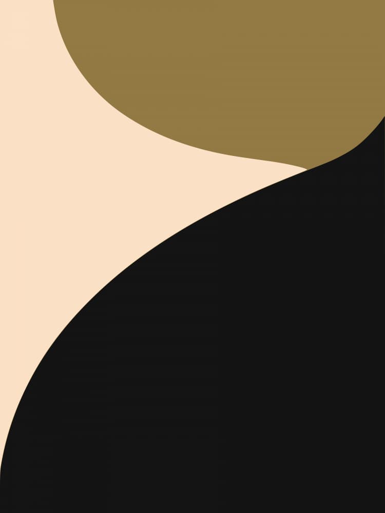 Flowing Neutral Abstract Shapes by Little Dean — canvas wall art