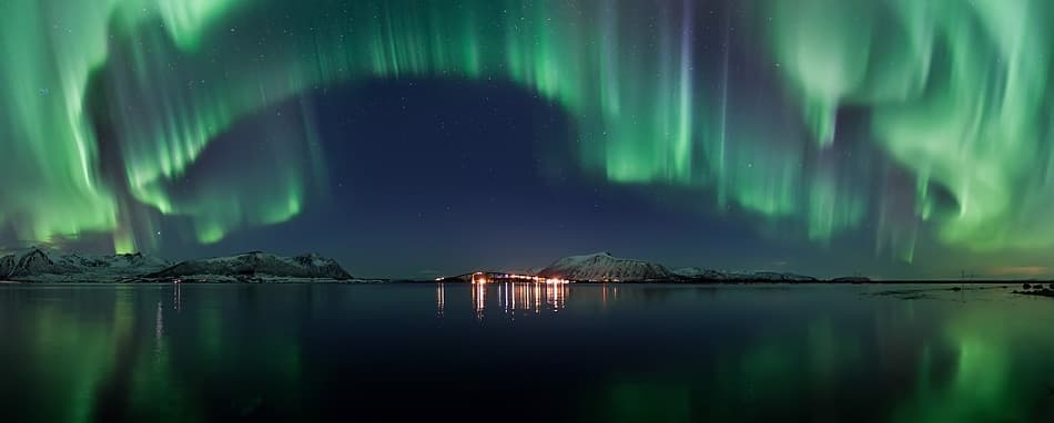 Northern Lights Reflection by Roy Samuelsen — canvas wall art