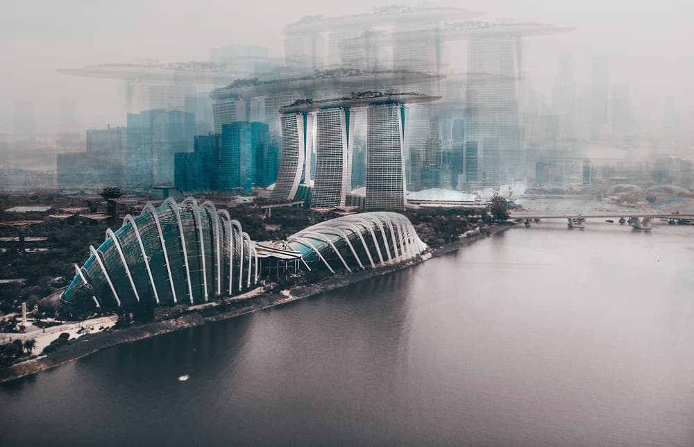 Singapore bay by Carmine Chiriacò — canvas wall art