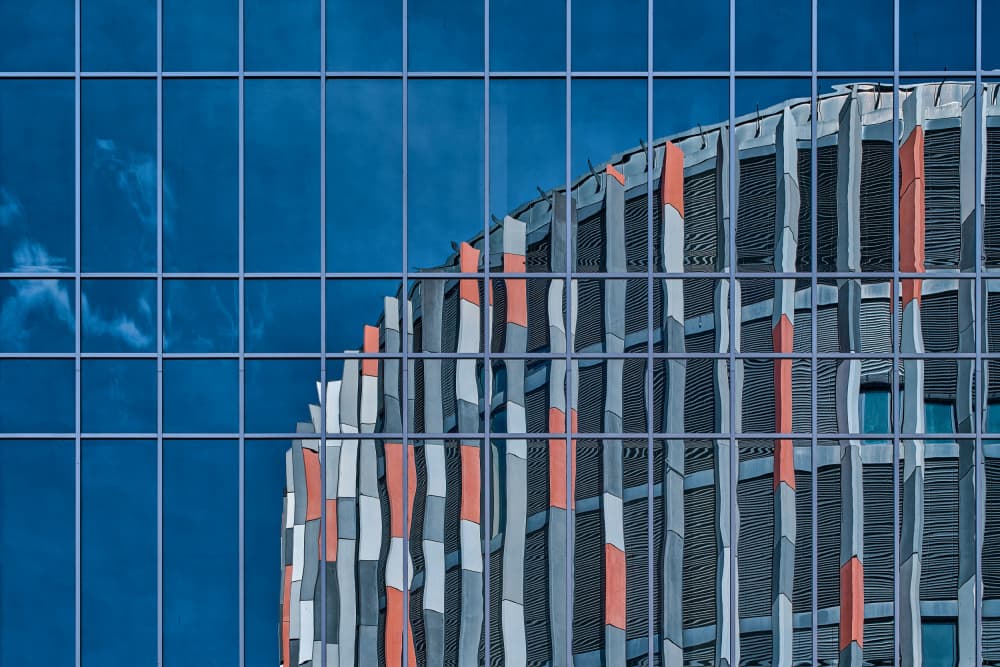 Modern Architectural Reflection by Radek Pohnan — canvas wall art