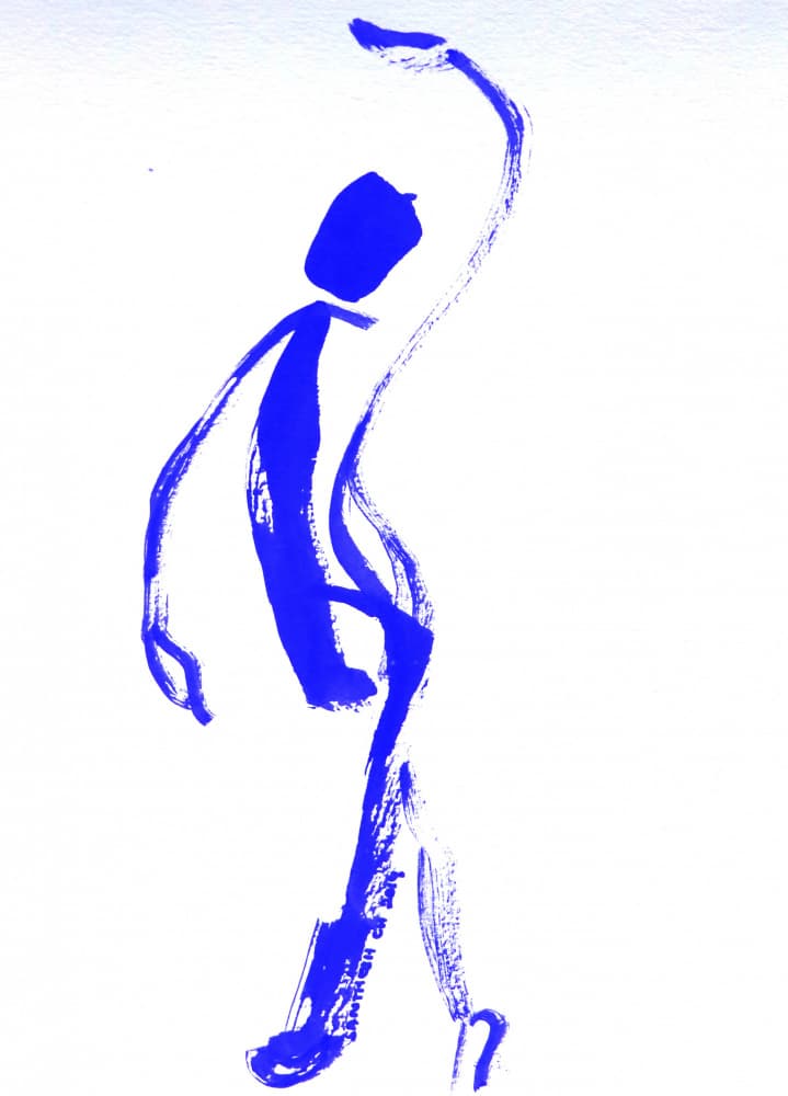 Graceful Blue Motion by Santhosh ch — canvas wall art