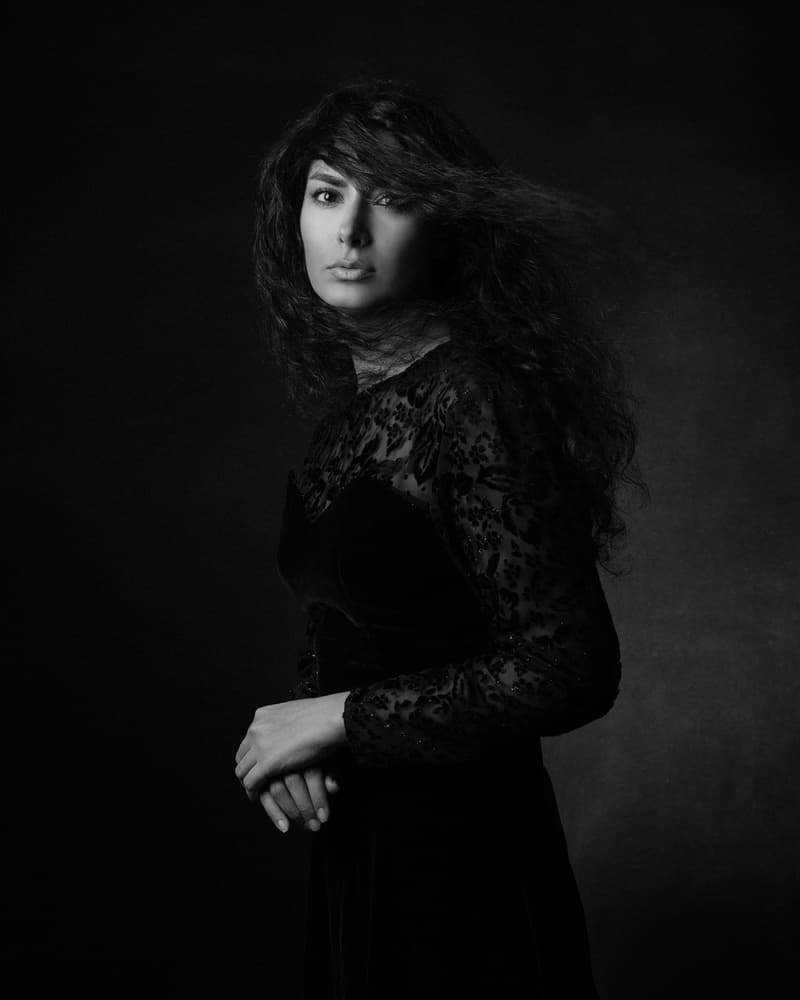 Mysterious Woman Portrait by Mehdi Mokhtari — canvas wall art