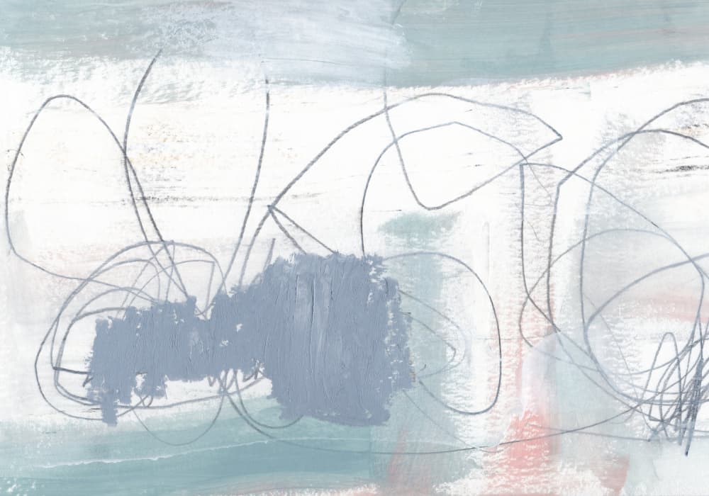 Calm Gray Blue Abstract by uplusmestudio — canvas wall art