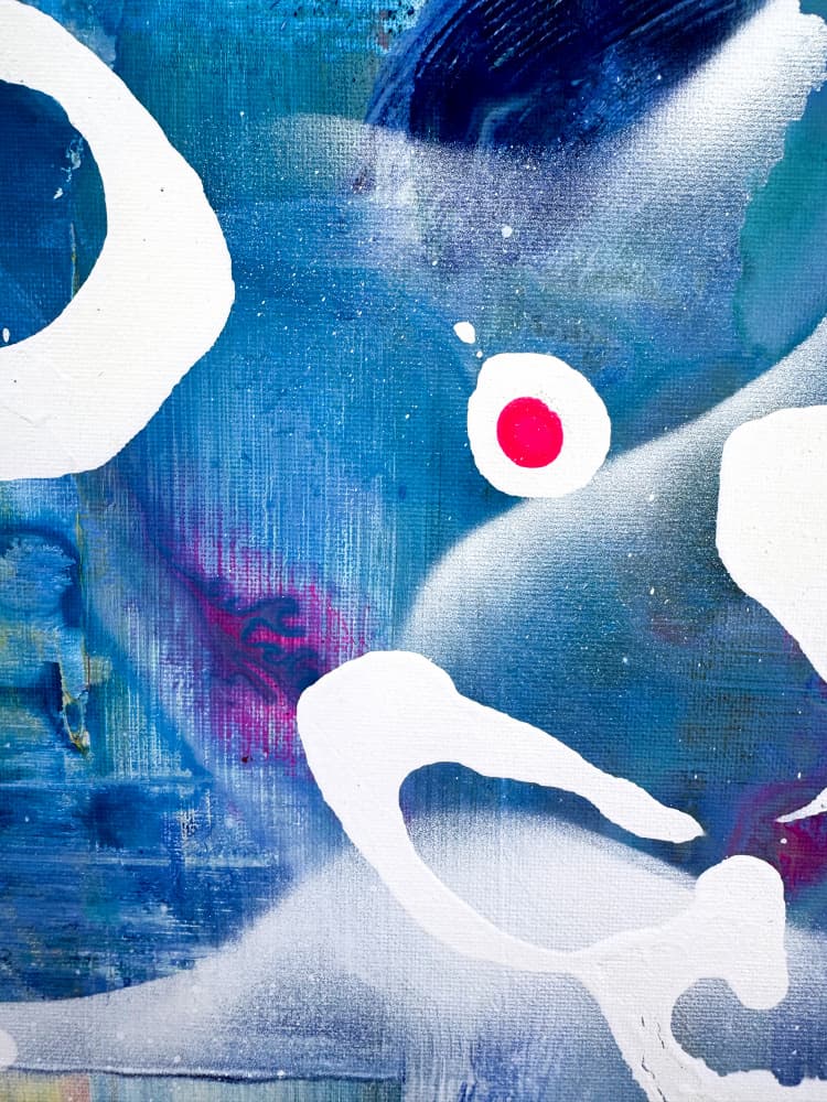 Vibrant Blue Forms by Anna Viklund — canvas wall art